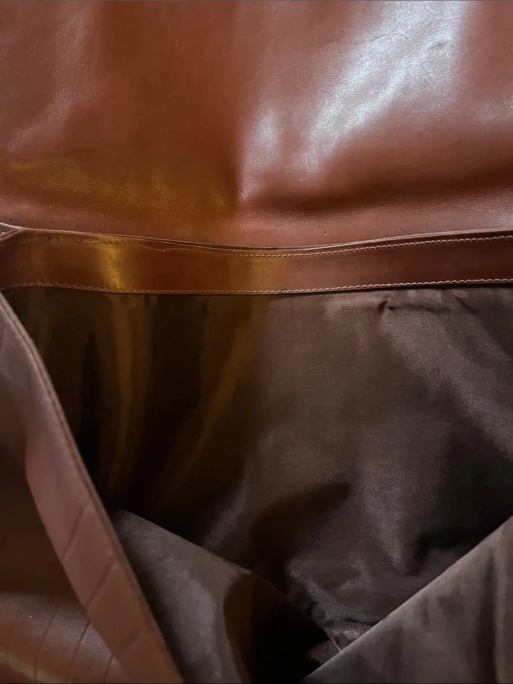 Brown Leather Laptop Folio with Protective Corner Hardware